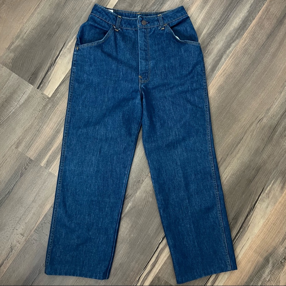 Vintage Jeans That Fit Sears High Rise Straight Leg Jeans Dark Wash Size 12